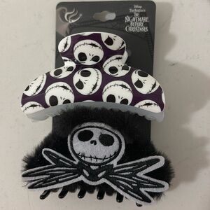 Disney Tim Burton, the nightmare before Christmas set of two plastic hair clips
